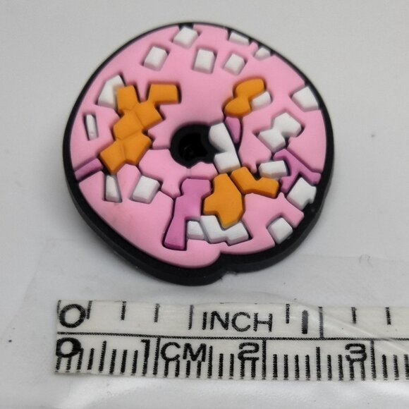 Donut Shoe Charm Pink Frosting - Picture 2 of 3